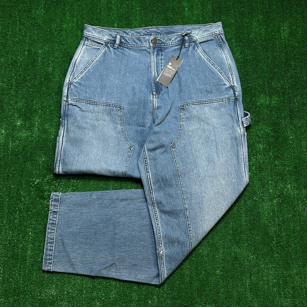 Timberland x AE Denim Double Knee Baggy Carpenter Jeans Blue 34x34
